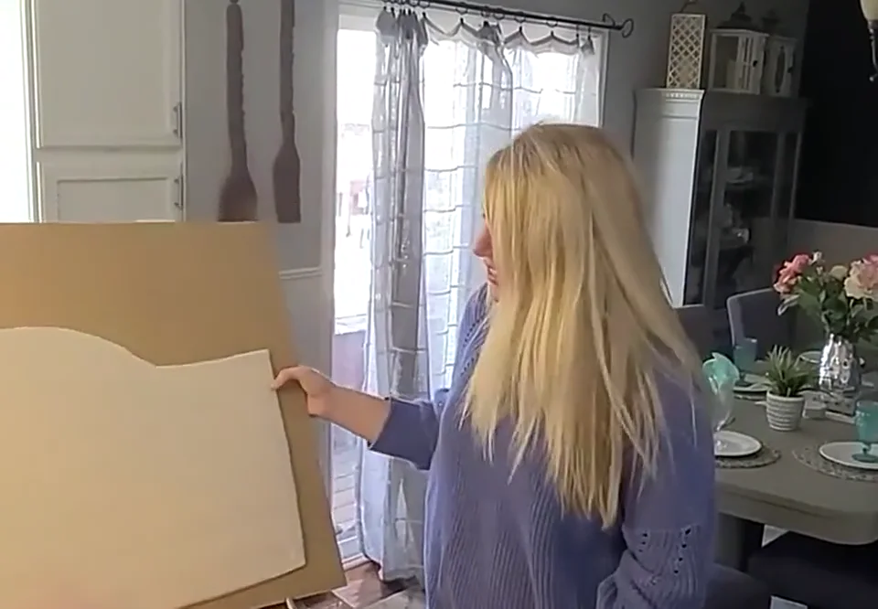 Customer opening a custom neon shipment